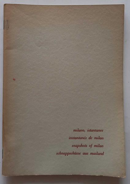 Milano, istantanee - copertina