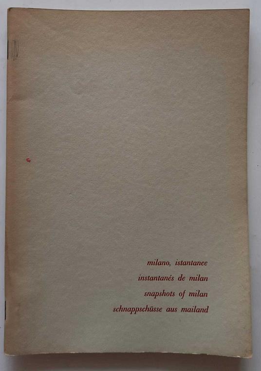 Milano, istantanee - copertina