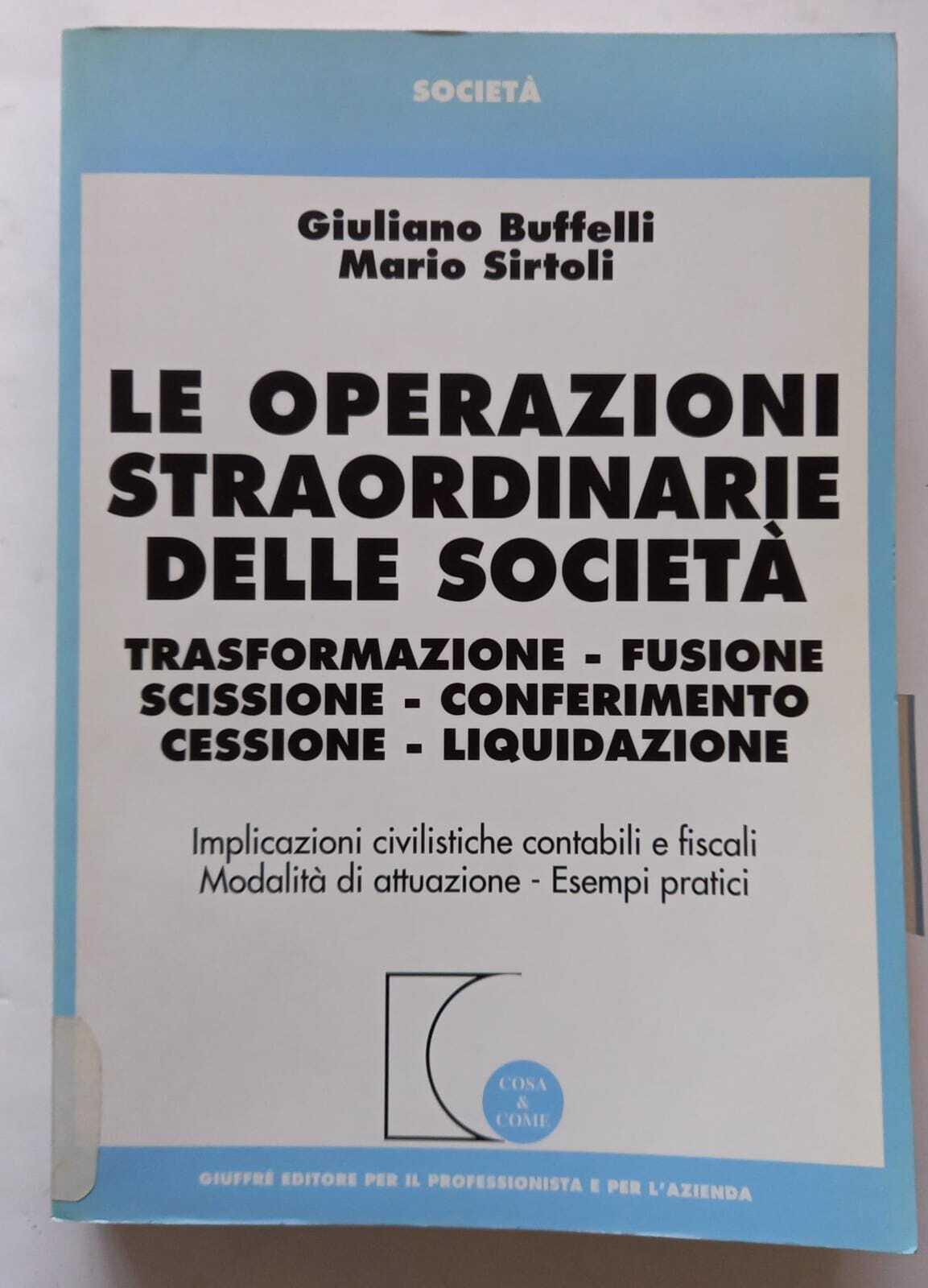 Le operazioni straordinarie delle società