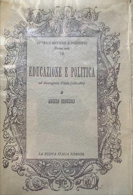 Educazione e politica nel Mezzogiorno d'Italia - Angelo Broccoli - copertina