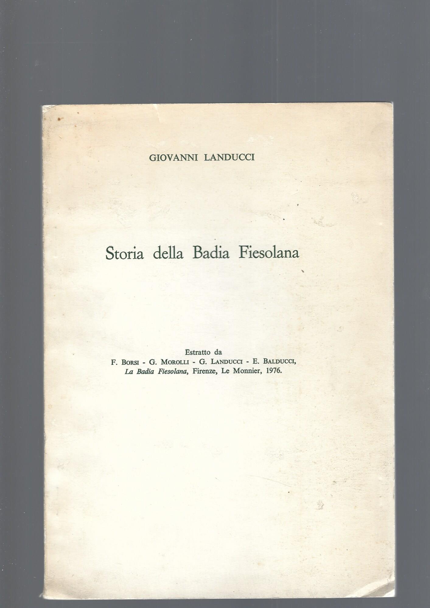 Storia Della Badia Fiesolana