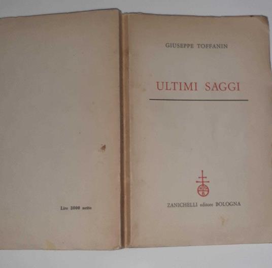 Ultimi saggi - Giuseppe Toffanin - copertina