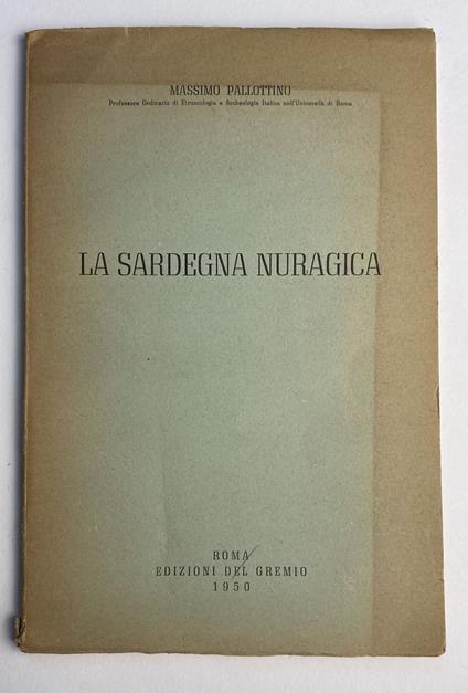 La Sardegna nuragica - Massimo Pallottino - copertina
