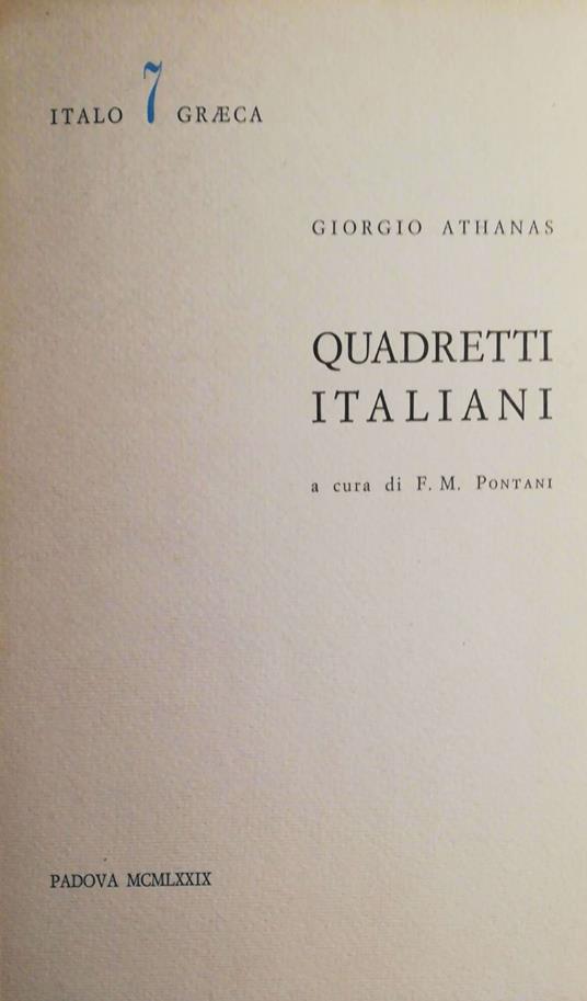 Quadretti italiani - copertina
