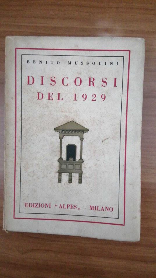 Discorsi del 1929 - Benito Mussolini - copertina