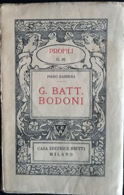 G. Batt. Bodoni - Piero Barbera - copertina