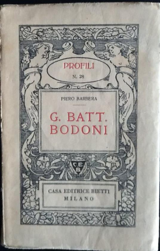 G. Batt. Bodoni - Piero Barbera - copertina