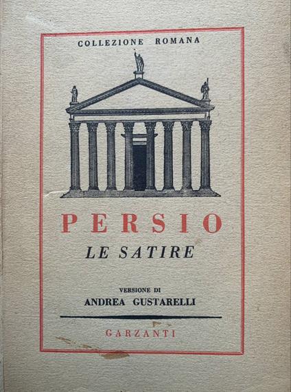 Le satire - A. Flacco Persio - copertina