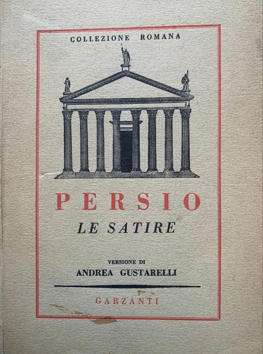 Le satire - A. Flacco Persio - copertina