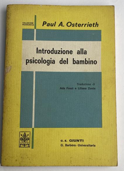 Introduzione alla psicologia del bambino - Paul A. Osterrieth - copertina