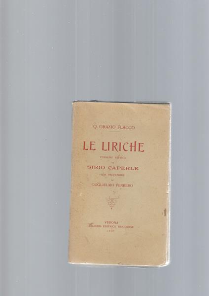 Le Liriche - Q. Flacco Orazio - copertina