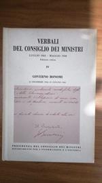 Verbali del Consiglio Dei Ministri, Luglio 1943 - Maggio 1948. Vol. IV : Governo Bonomi ,12 dicembre 1944 - 21 giugno 1945