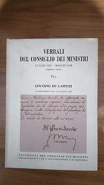 Verbali del Consiglio dei Ministri luglio 1943 - maggio 1948. Edizione critica. Vol. VI parte 2°. Governo De Gasperi 10 dicembre 1945 - 13 luglio 1946