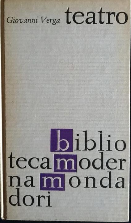 Teatro - Giovanni Verga - copertina