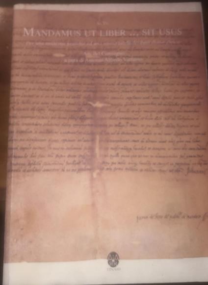 Mandamus ut liber... sit usus - copertina