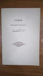 Canti : Copia di scarto usata da Leopardi per le correzioni ed aggiunte