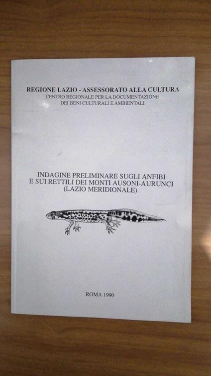 Indagine preliminare suggli anfibi e sui rettili dei Monti Ausoni-Aurunci - copertina