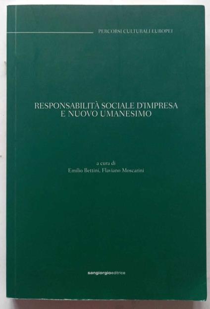 Responsabilità sociale d'Impresa e nuovo Umanesimo - Emilio Bettini - copertina