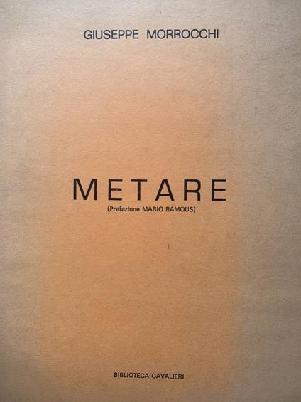 Metare - Giuseppe Morrocchi - copertina