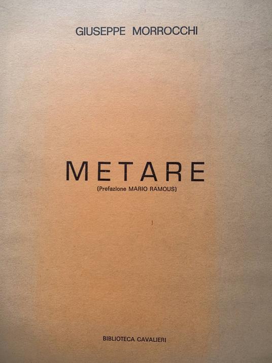 Metare - Giuseppe Morrocchi - copertina