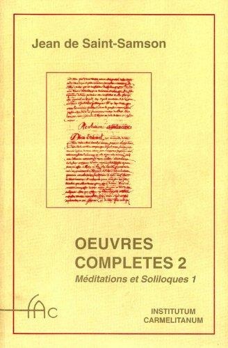 Oeuvres complètes. Méditations et soliloques (Vol. 2/1) - copertina
