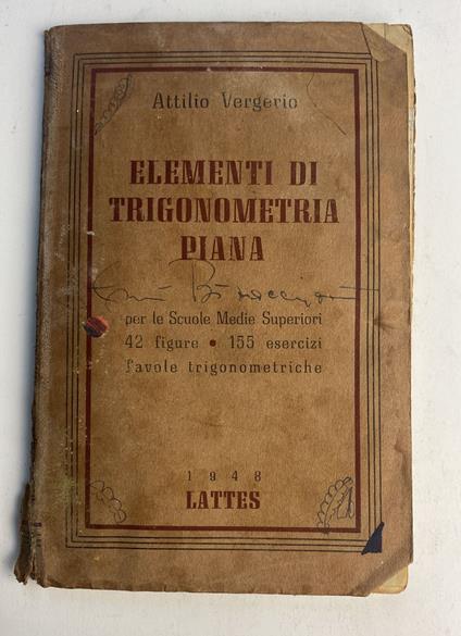 Elementi di trigonometria piana - copertina