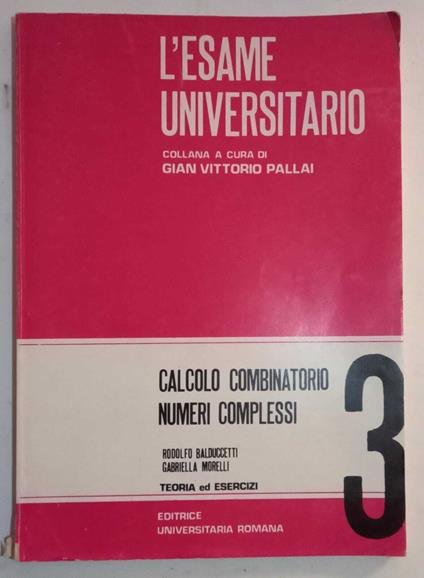 Calcolo combinatorio, numeri complessi - copertina