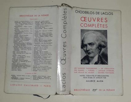 Oeuvres completes - Pierre Choderlos de Laclos - copertina