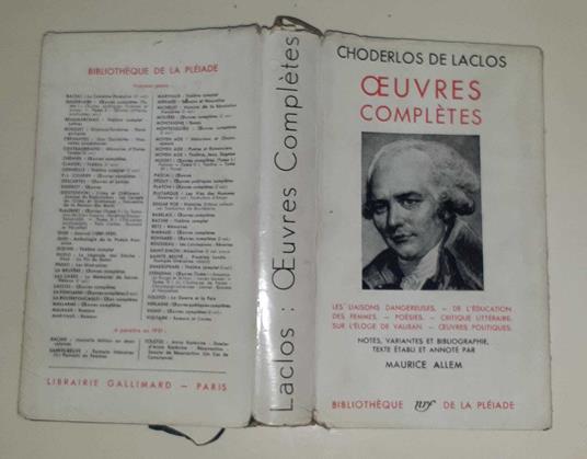 Oeuvres completes - Pierre Choderlos de Laclos - copertina