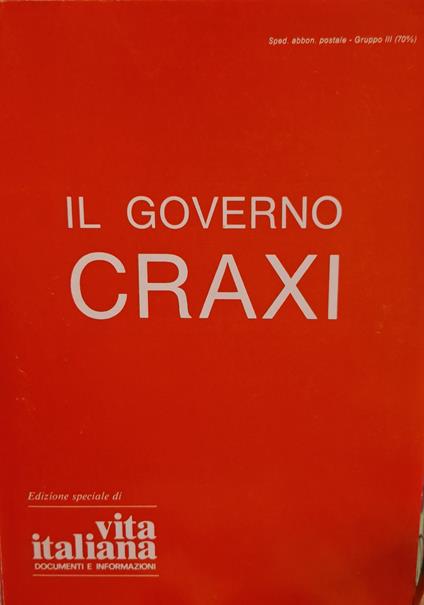 Il governo Craxi - copertina