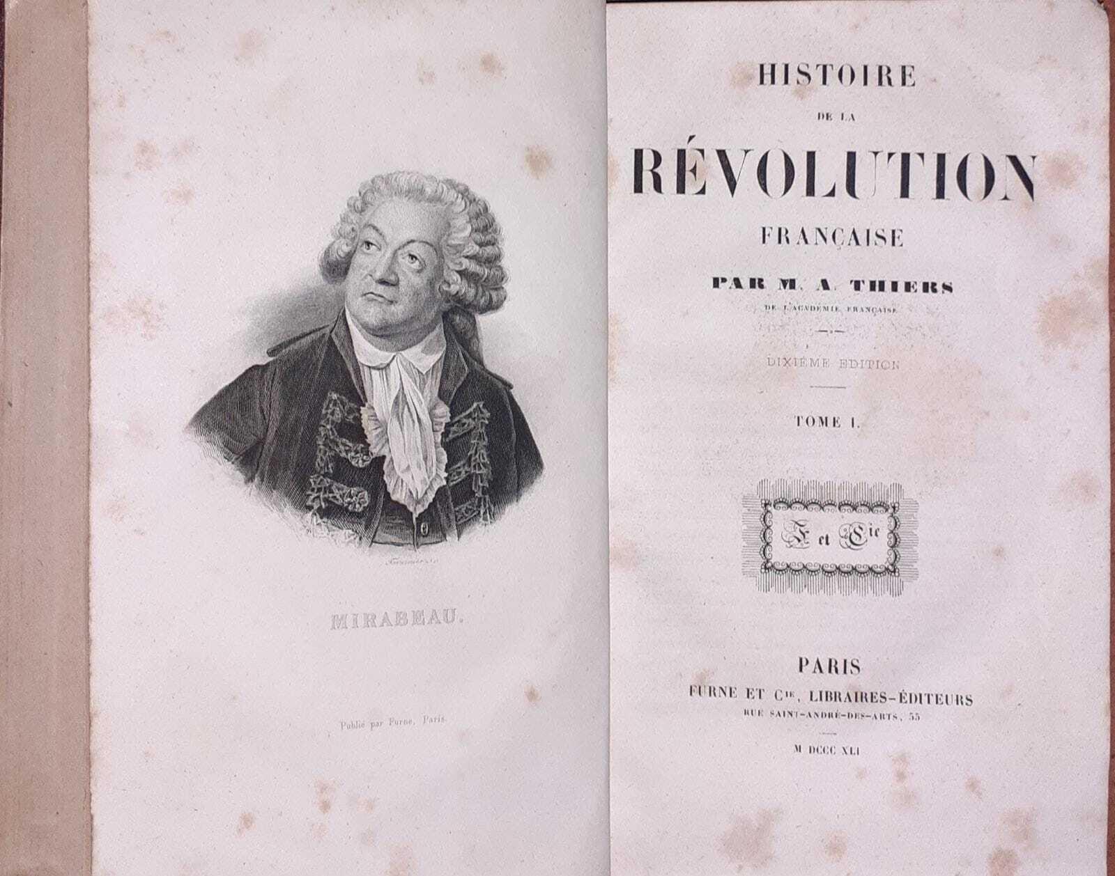 Histoire de la Revolution francaise. Tome I