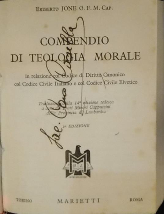 Compendio teologia morale - copertina