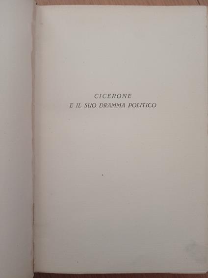 Cicerone e il suo dramma politico - Maffio Maffii - copertina