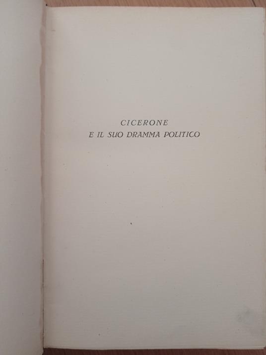 Cicerone e il suo dramma politico - Maffio Maffii - copertina
