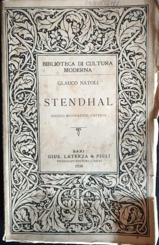 Stendhal - Glauco Natoli - copertina