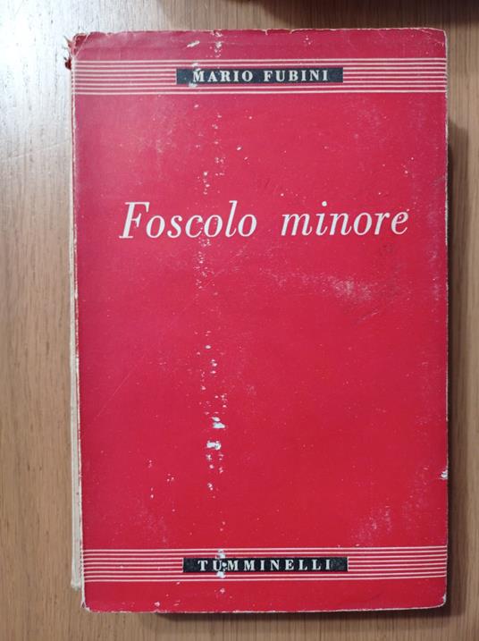 Foscolo minore - Mario Fubini - copertina