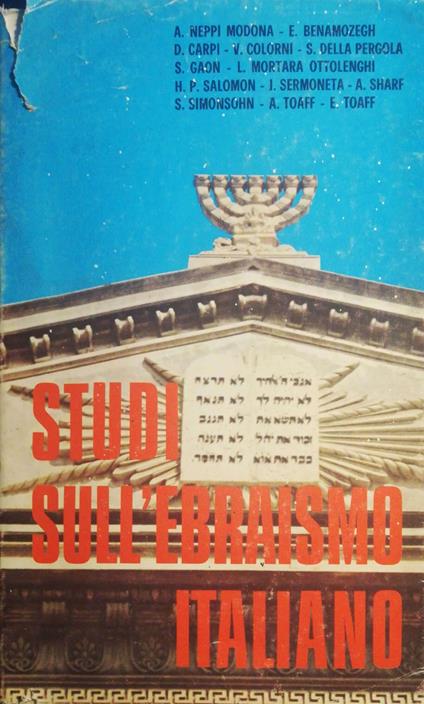 Studi sull'ebraismo italiano - copertina