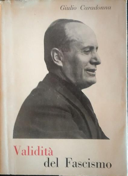 Validità del fascismo - Giulio Caradonna - copertina