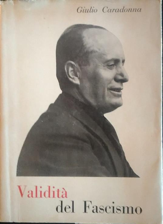 Validità del fascismo - Giulio Caradonna - copertina