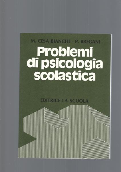 Problemi Di Psicologia Scolastica - copertina