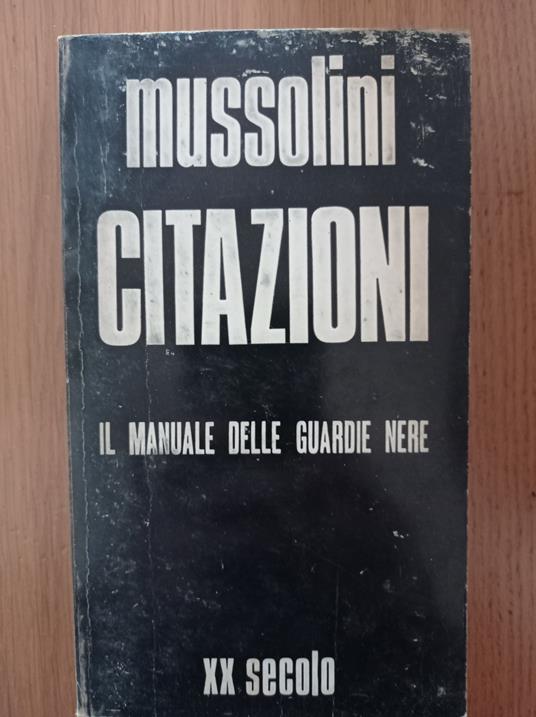 Citazioni il manuale delle guardie nere - Mussolin - copertina