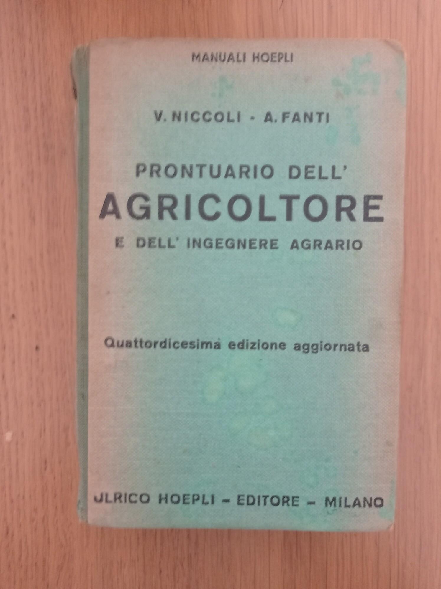Prontuario dell'agricoltore e dell'ingegnere agrario