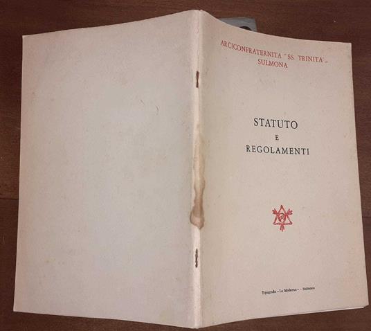 Statuto e regolamenti - copertina