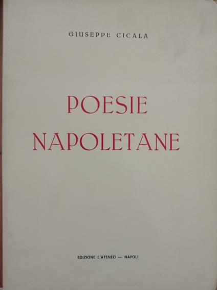 Poesie napoletane - Giuseppe Cicala - copertina