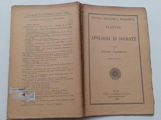 Apologia di Socrate - Platone - copertina