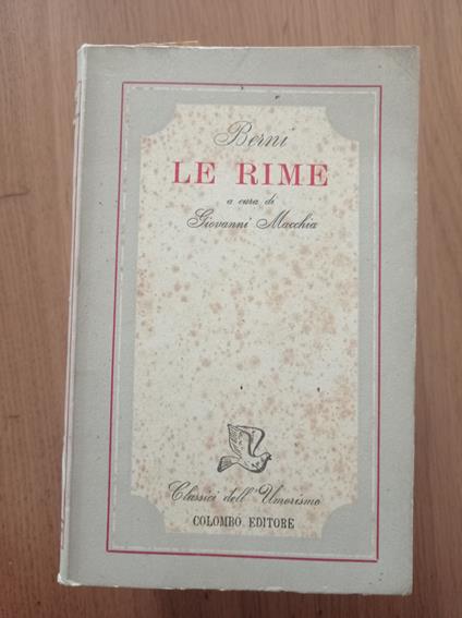 Le rime - Berni - copertina