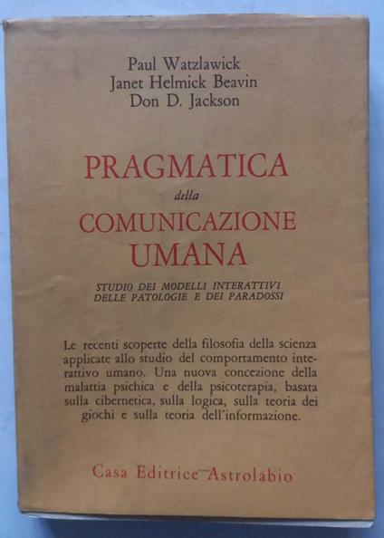 Pragmatica della comunicazione umana - copertina
