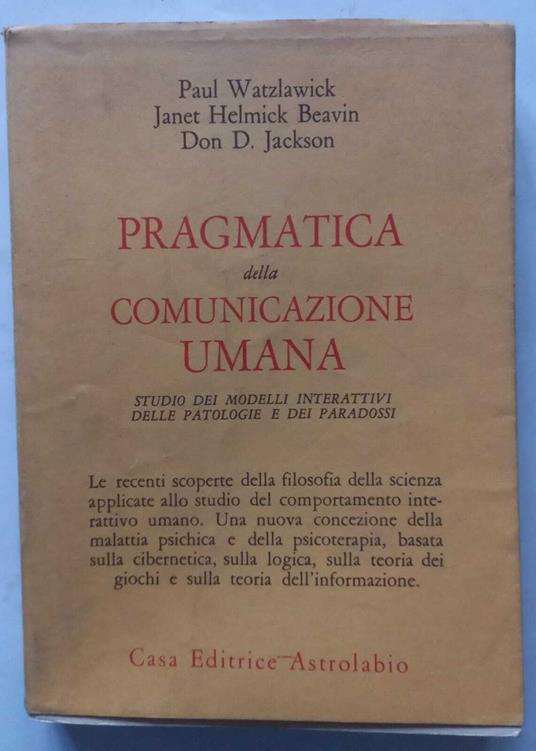 Pragmatica della comunicazione umana - copertina