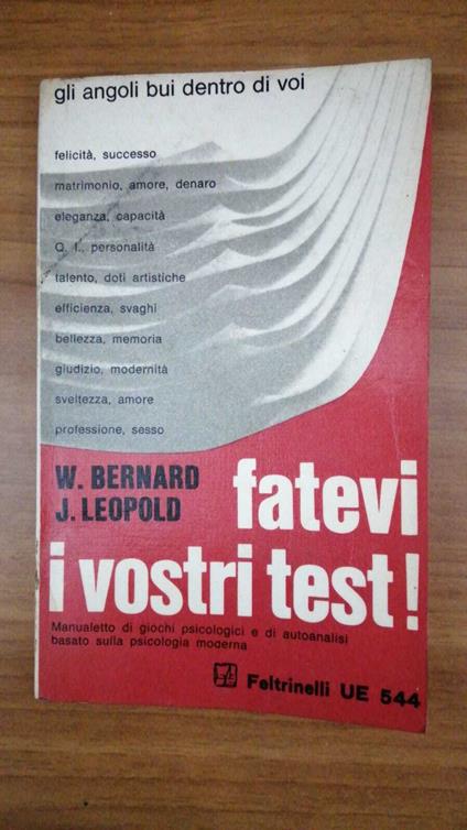 Fatevi i vostri test! - William Bernard - copertina