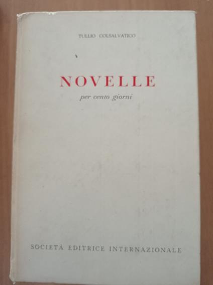 Novelle per cento giorni - copertina